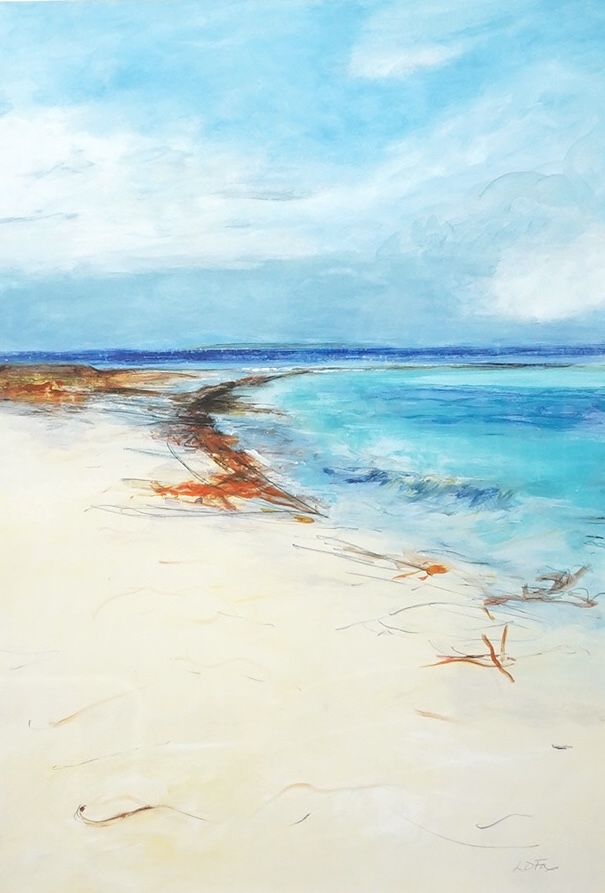 Lorraine Fox, White Mill Bay, signed in pencil, limited edition, 5/100, colour print, 68 x 27cm